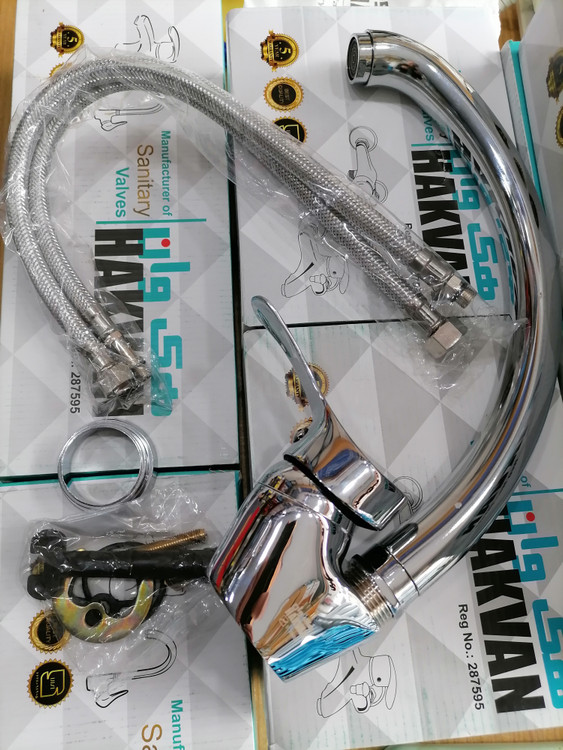 ظرفشویی اهرمی کروم لاله