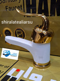 ست۴عددی شیرآلات اهرمی لوکس قاجاریه سفید طلایی