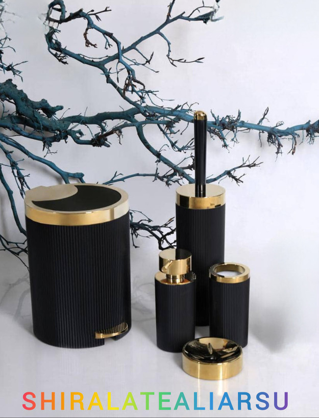 سرویس ۵پارچه بهداشتی بتیس مدل ایکیا مشکی طلایی