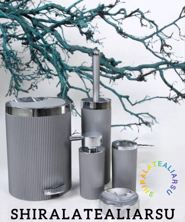 سرویس ۵پارچه طوسی کرم بتیس مدل ایکیا