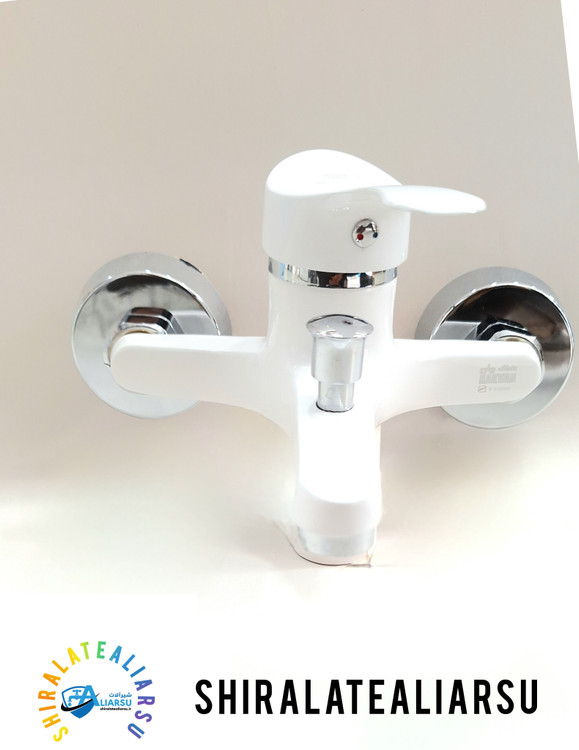 شیر دوش اهرمی سفید کرم