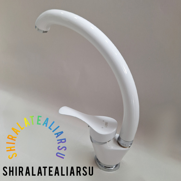 شیر سینک اهرمی سفید کرم