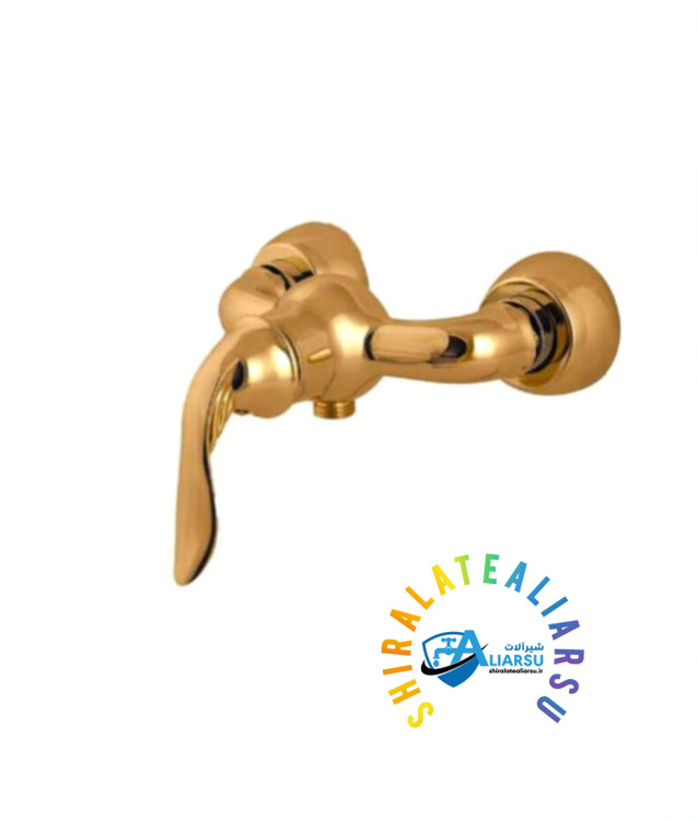 شیر آفتابه اهرمی لوکس طلایی سزار