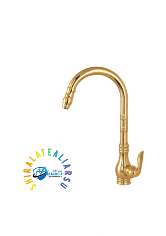 شیر سینک اهرمی لوکس طلایی سزار
