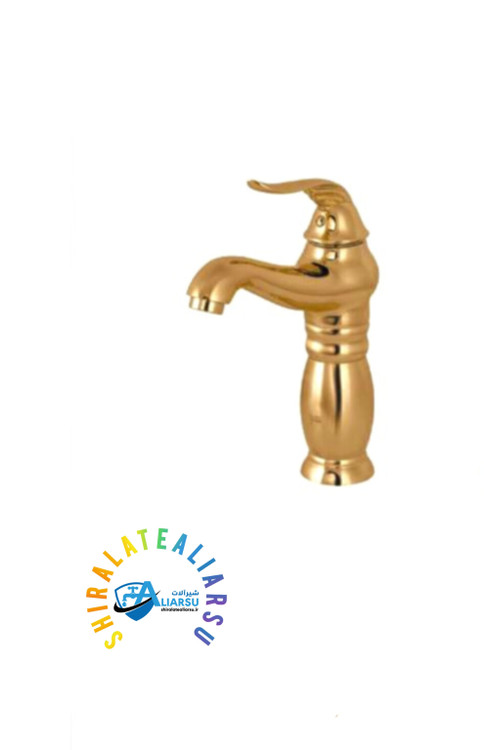 شیر روشویی اهرمی لوکس طلایی سزار