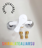 شیر اهرمی آفتابه سفید کرم