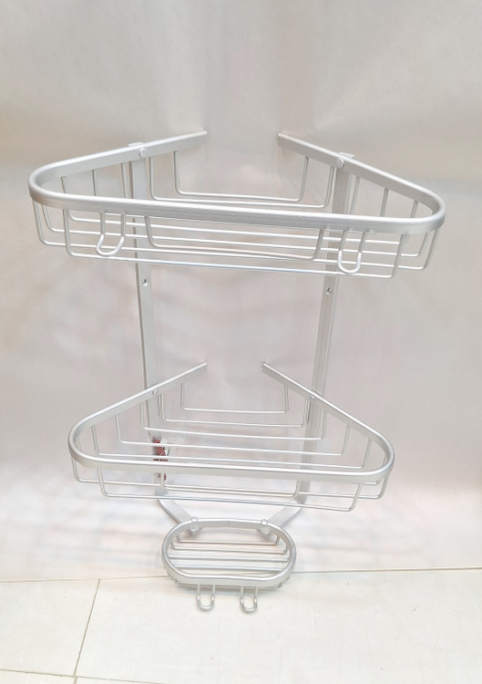 سه گوش دو طبقه کنج حمام نقرهای مدل سپهر