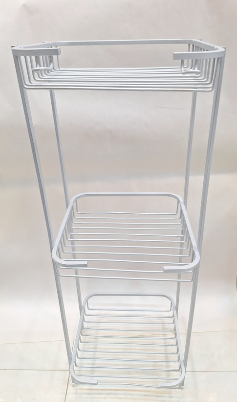 استند حمام سه طبقه چهار گوش تمام آلمینیوم مدل ماهان