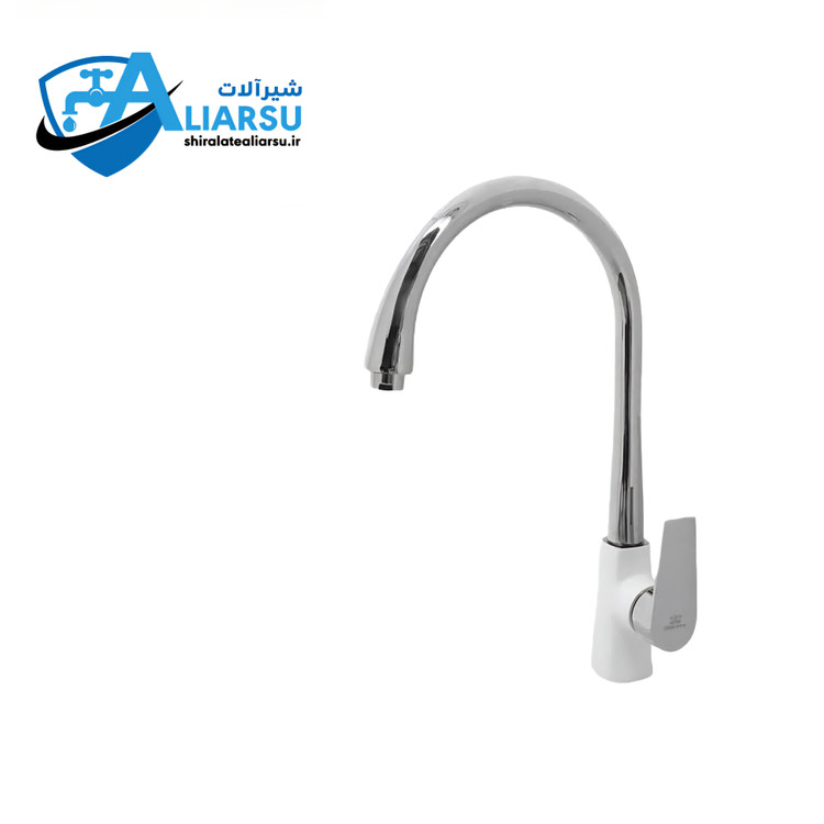 سری۴عددی شیرآلات اهرمی لوکس مدل گاردیا سفید کرم *شیرآلات علیارسو